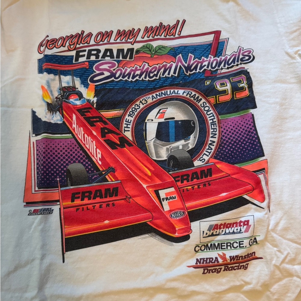 NHRS 1993 Southern Nationals White Graphic Tee